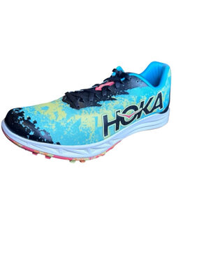 Men's Hoka Crescendo XC Athletic Shoes 10.5 Blue Yellow